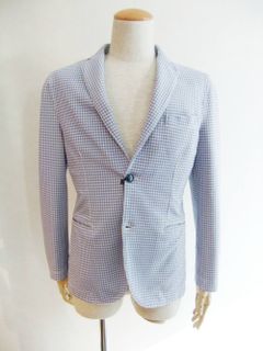 GINGHAM JERSEY JACKET ギンガムチェックジャケット