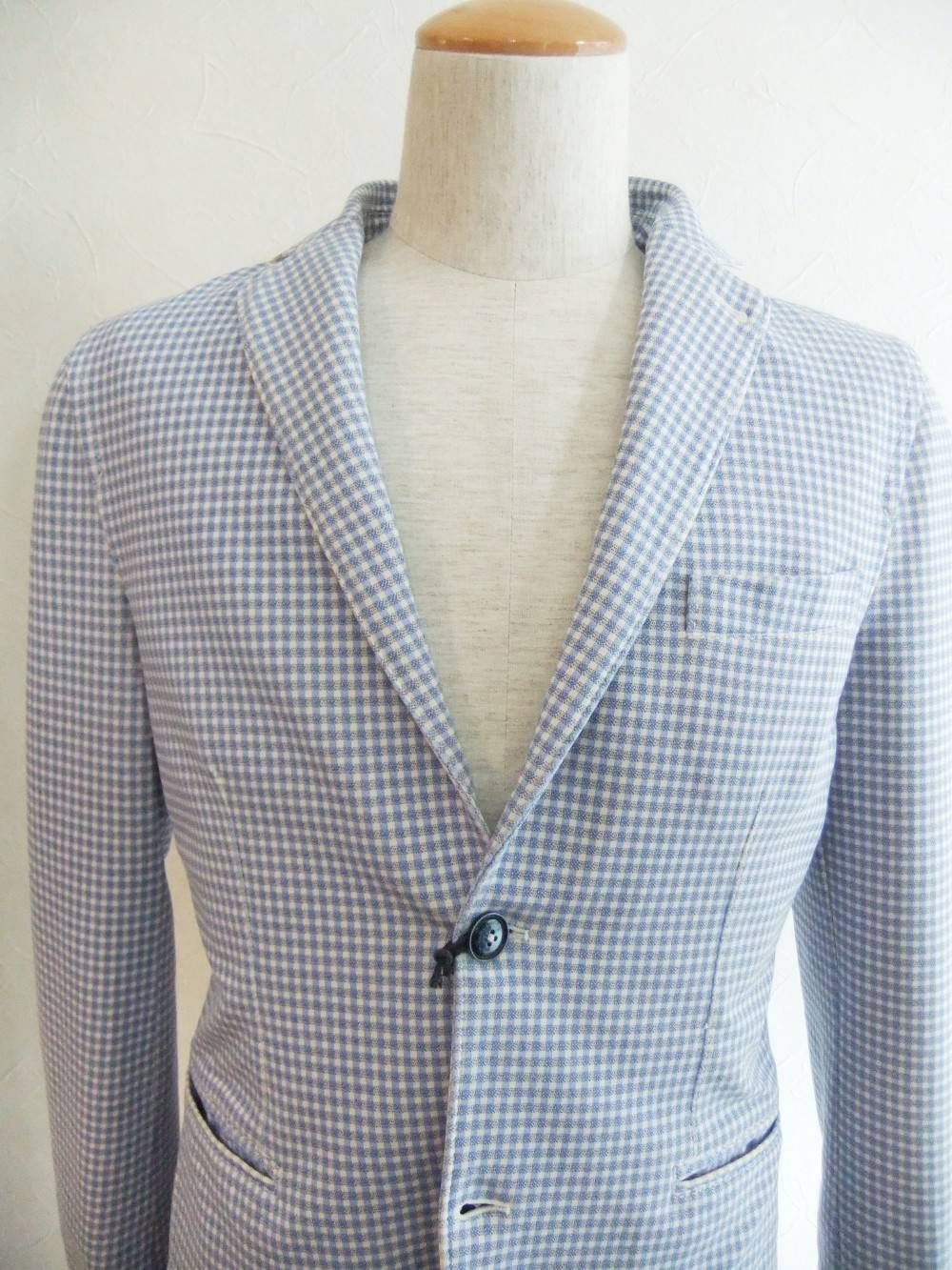 GINGHAM JERSEY JACKET ギンガムチェックジャケット