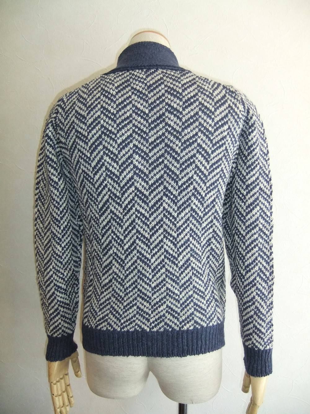 ミドルゲージヘリンボーンショールカラーCARDIGAN