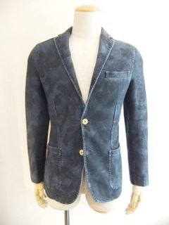 INDIGO JERSEY PRINT JACKET ジャージージャケット