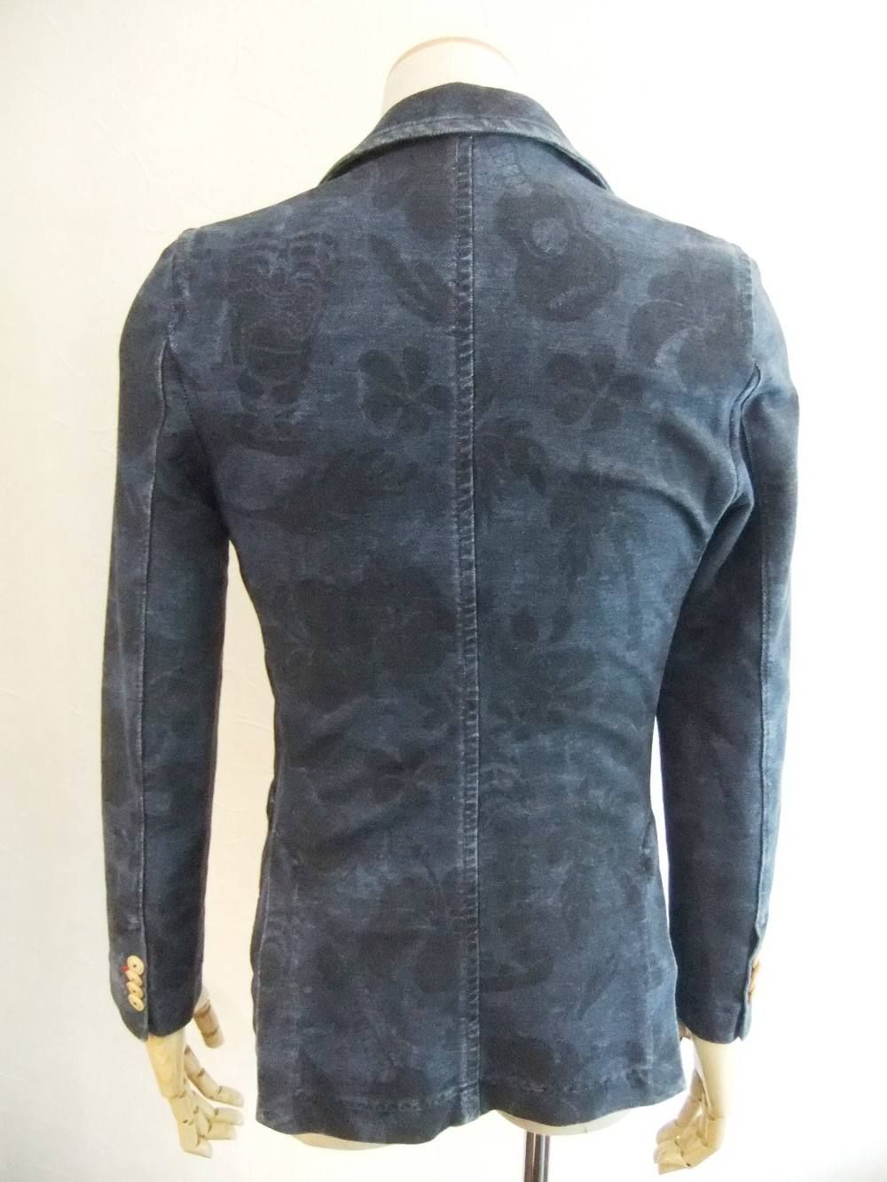 INDIGO JERSEY PRINT JACKET ジャージージャケット