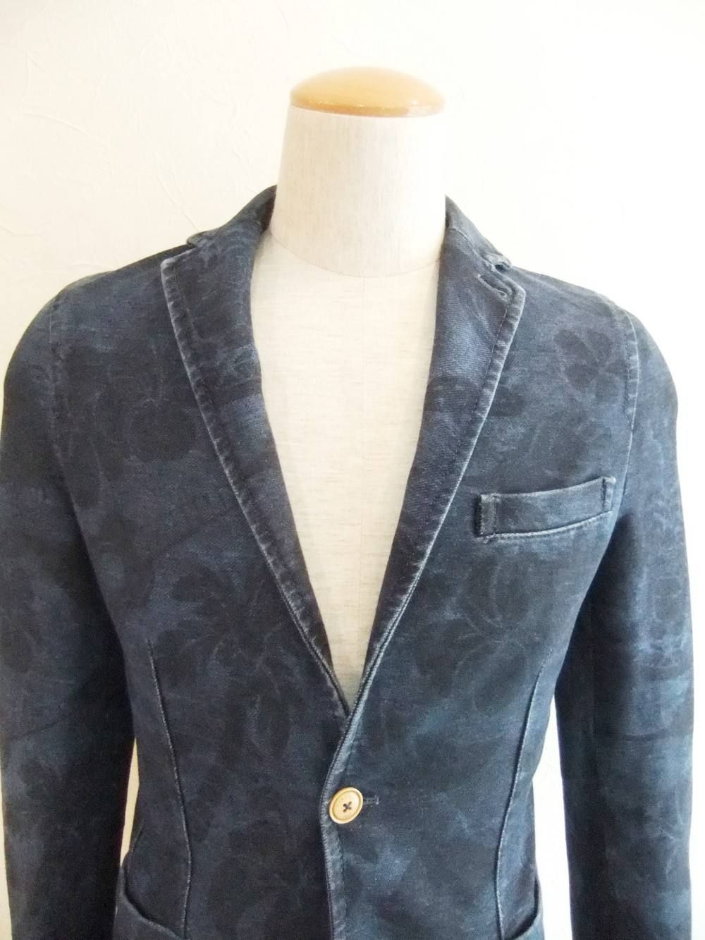 INDIGO JERSEY PRINT JACKET ジャージージャケット