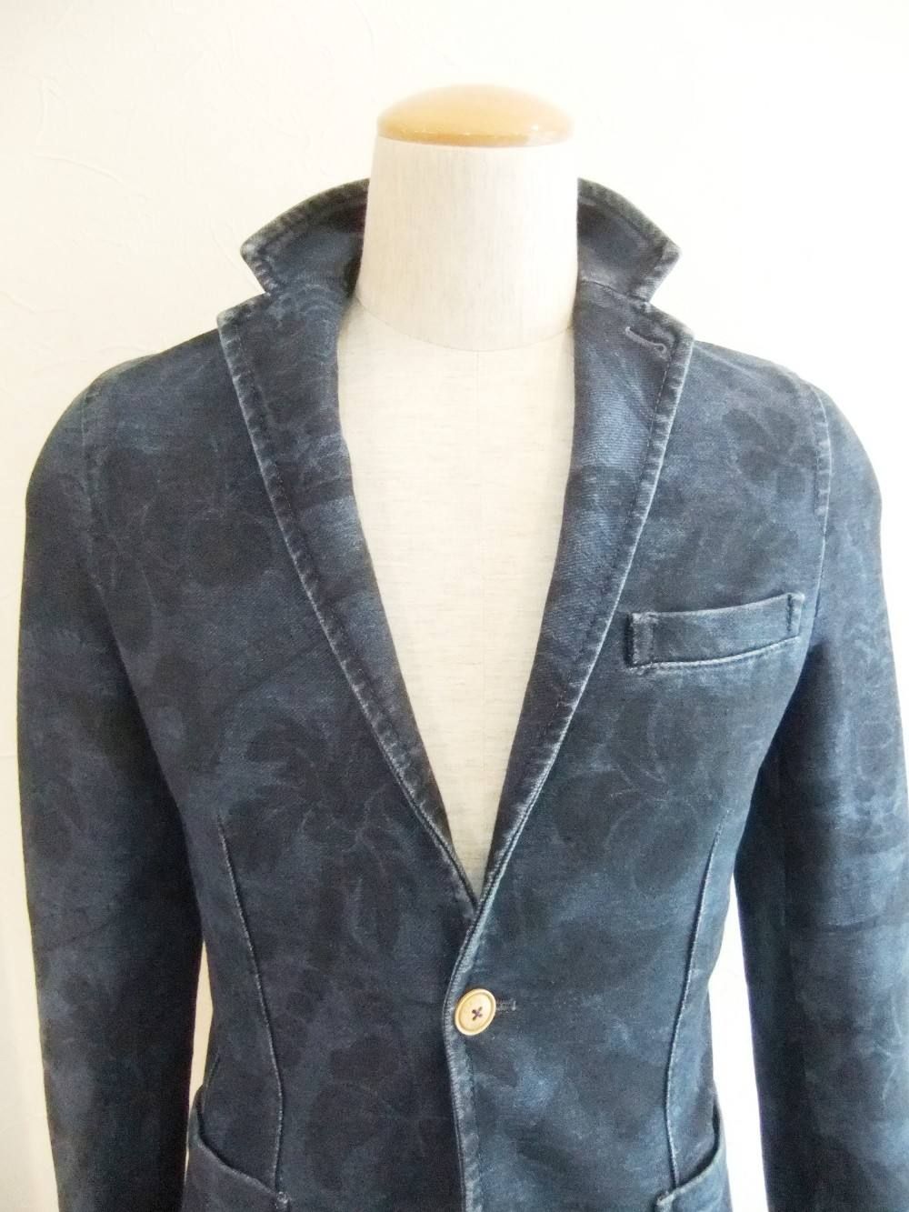 INDIGO JERSEY PRINT JACKET ジャージージャケット