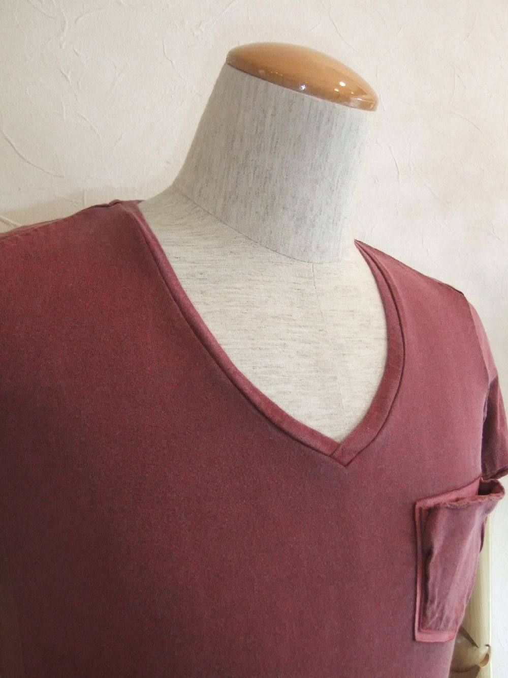 wjk POCKET T COMB-combed jersey 7042 lj22(Bordeax)