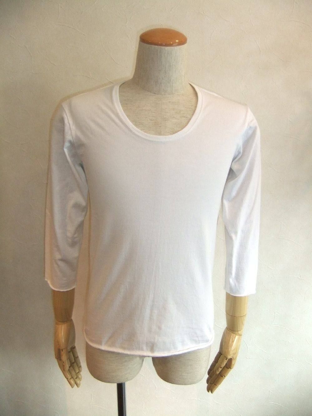 wjk CUT 3/4 U-NECK-tight jersey 7733 js01 (White)