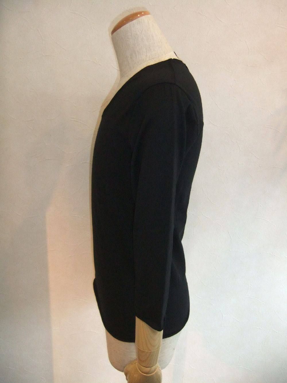 wjk CUT 3/4 U-NECK-tight jersey 7733 js01 (BK)