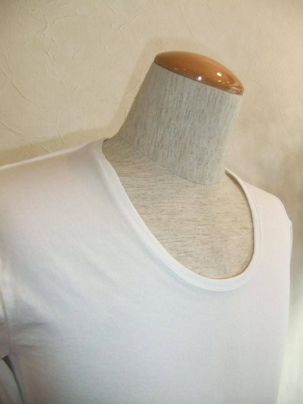 wjk CUT 3/4 U-NECK-tight jersey 7733 js01 (White)