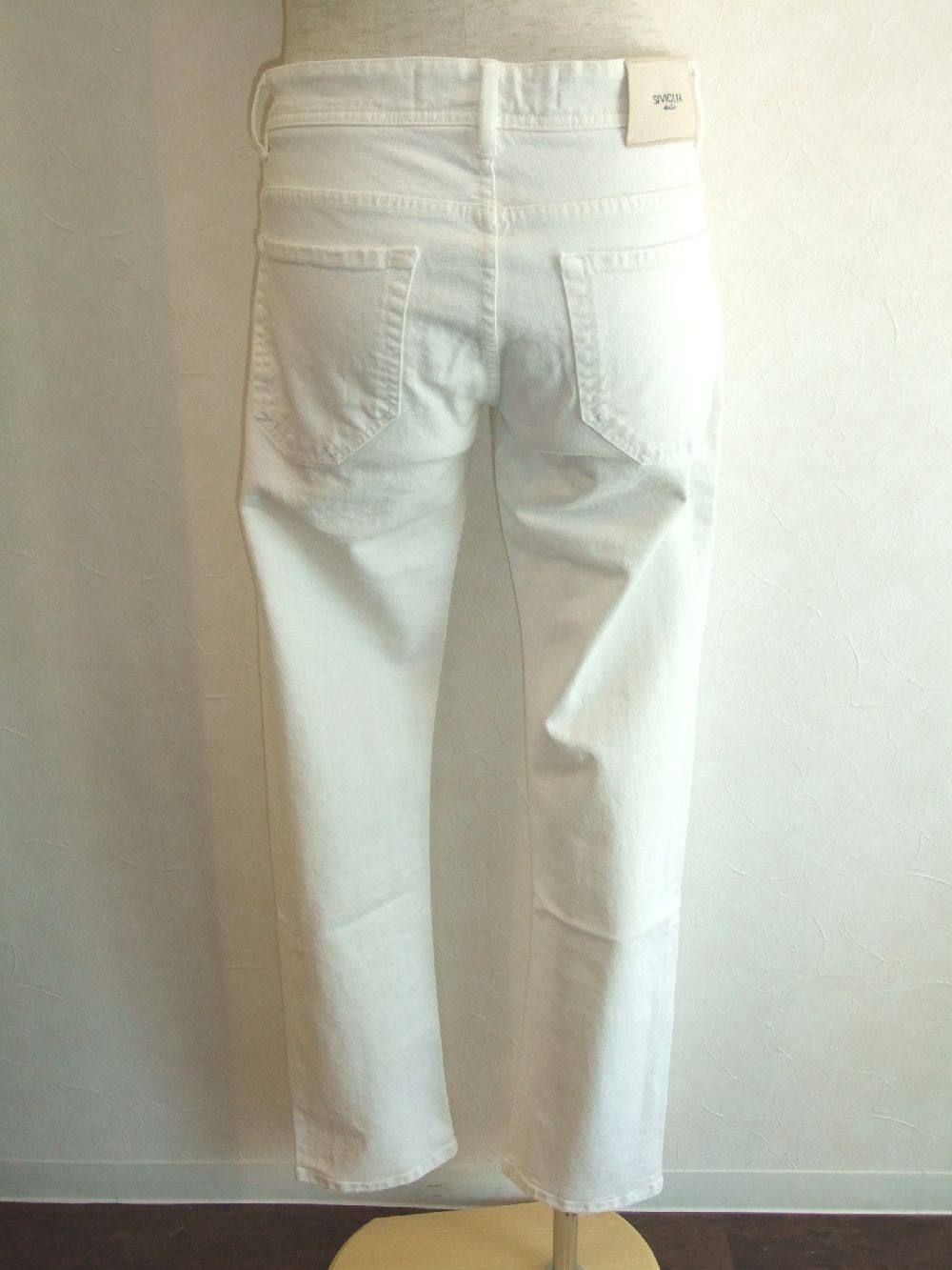 ボタンフライデニムパンツP021USR-70050B-268(White)