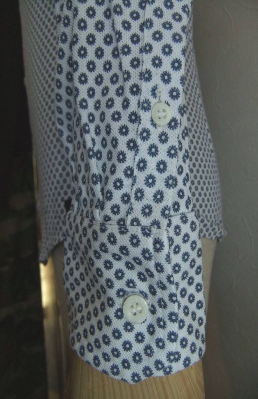 Petit Flower 鹿の子シャツ(Blue)