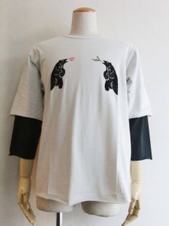 REMI RELIEF (レミレリーフ) 度詰天竺 七分丈 Tシャツ (熊)