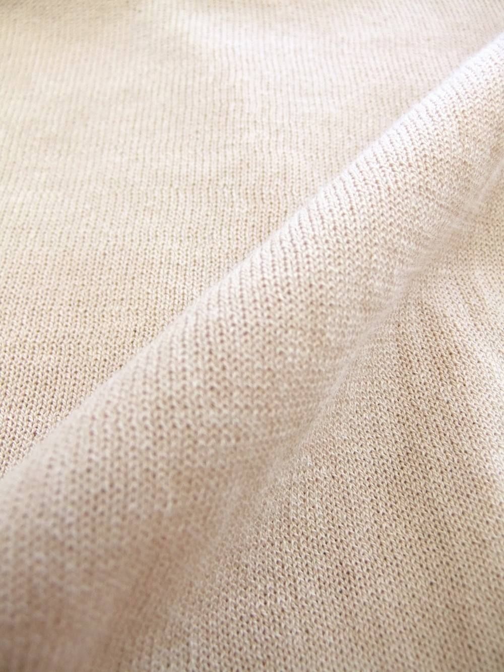 BLANC basque (ブランバスク) V ネック ニットTシャツ (BE)