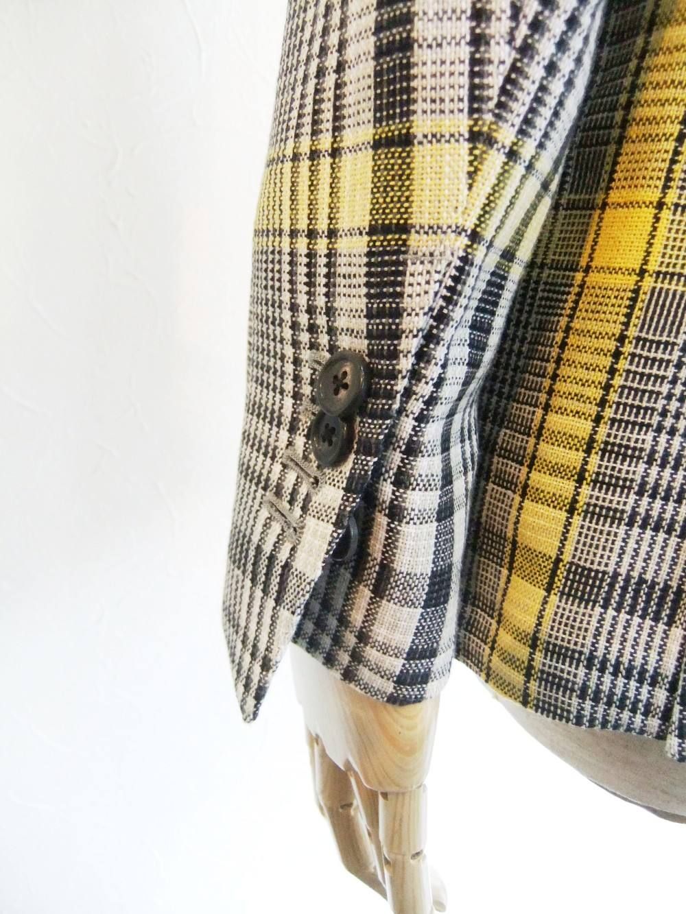 3B PEAKED CHECK JACKET