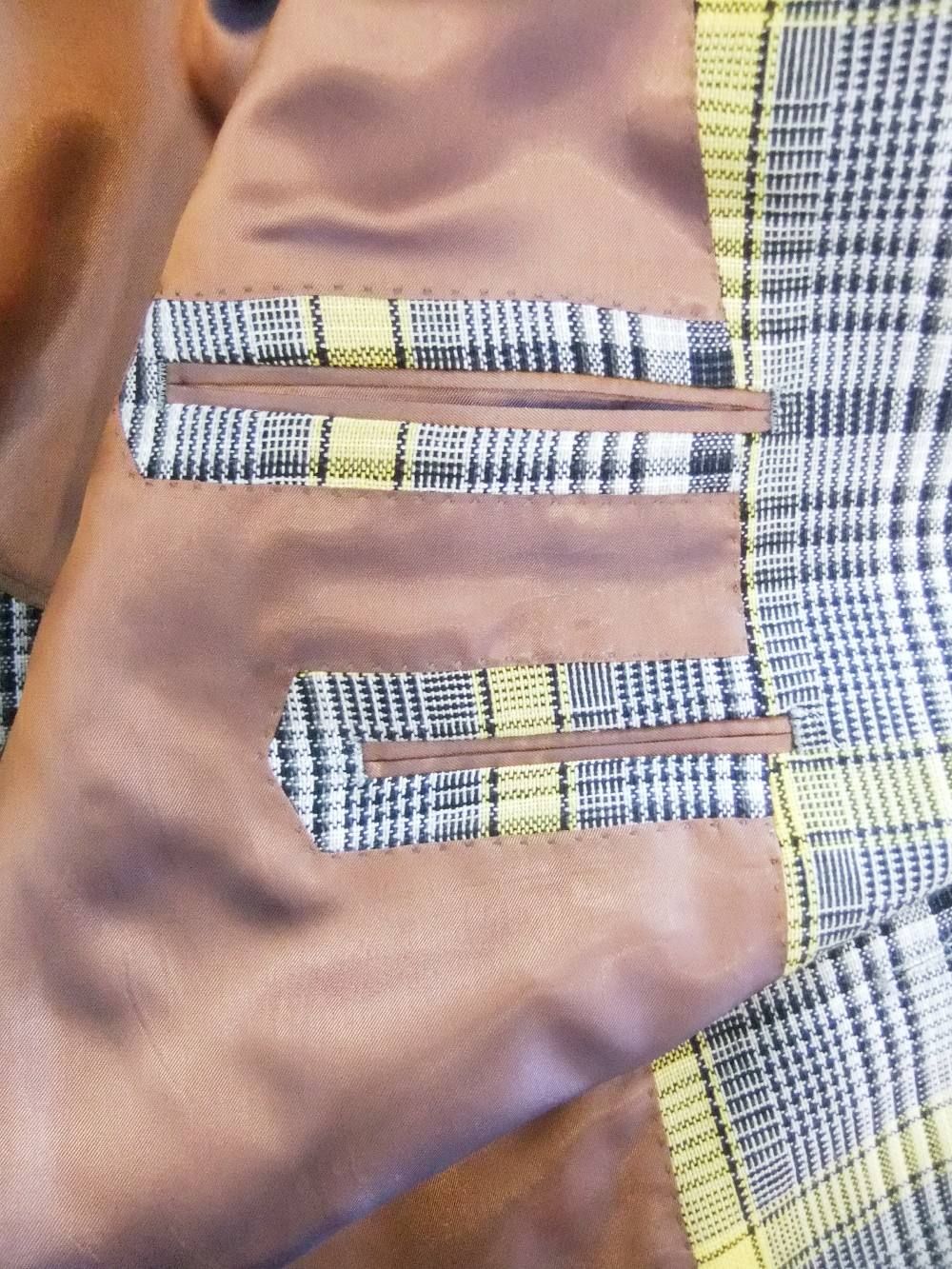 3B PEAKED CHECK JACKET