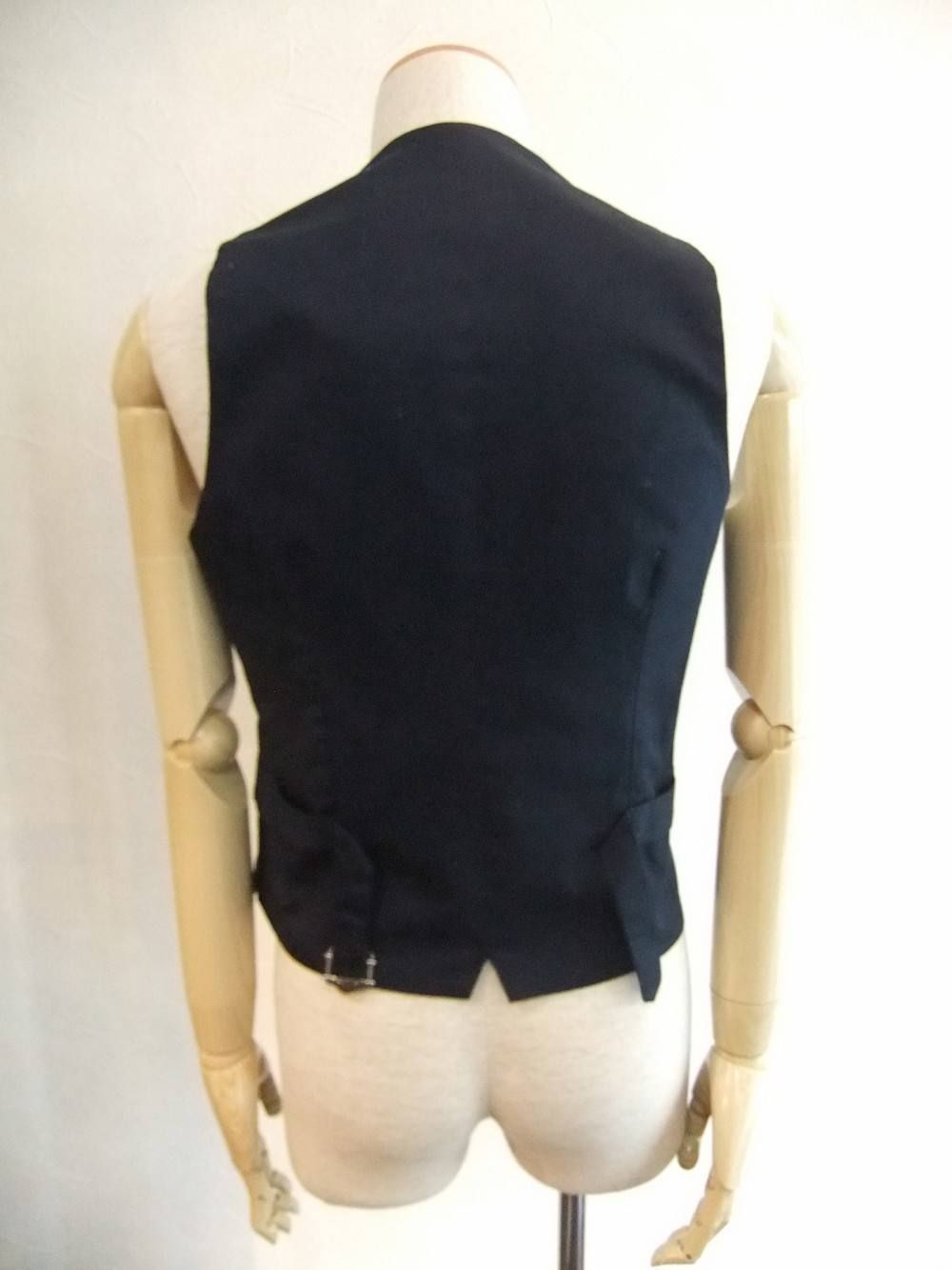 COTTON × LINEN CHECK GILET 77003-R44553/3