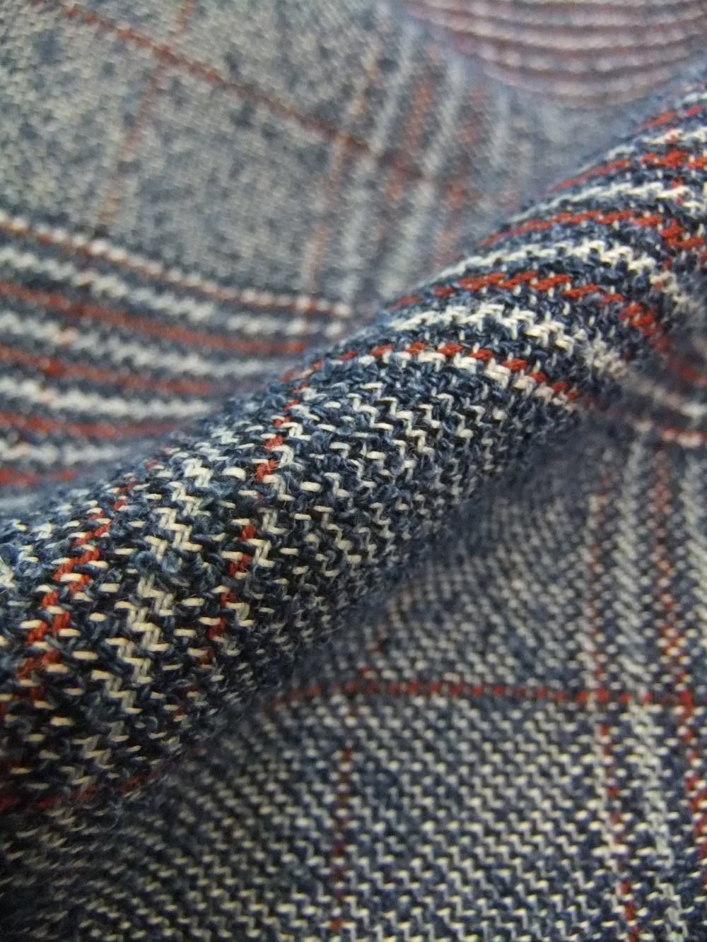 COTTON × LINEN CHECK GILET 77003-R44553/3