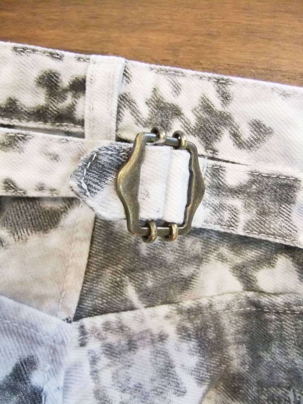 PHOTO PRINT WASHED COTTON DENIM JEANS