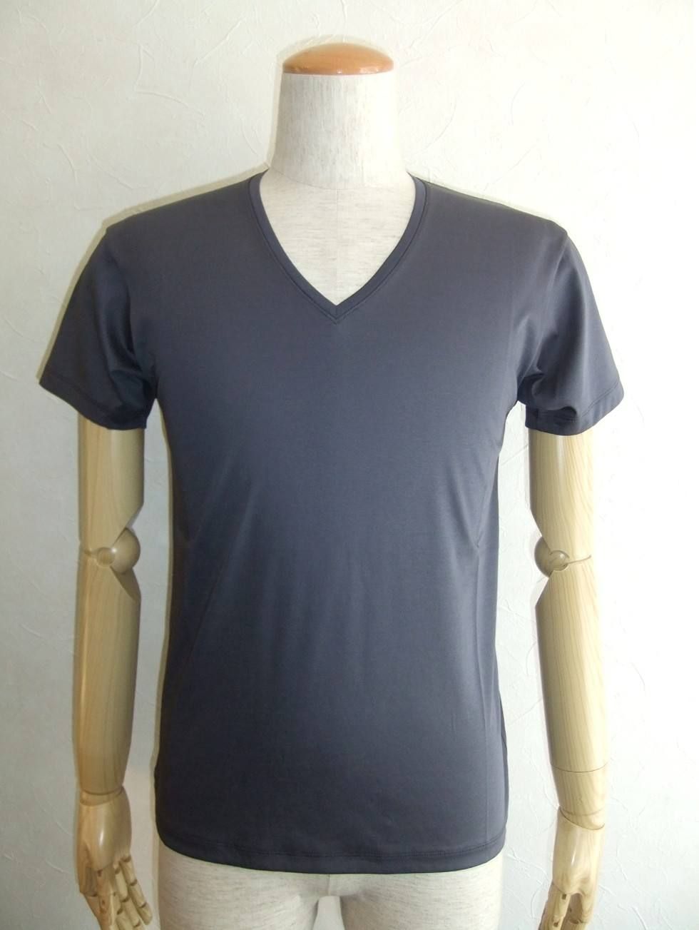 V- NECK T-SHIRT Vネック   (GREY)