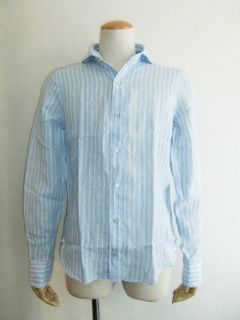 SERGIO LINEN STRIPE SHIRT リネンシャツ