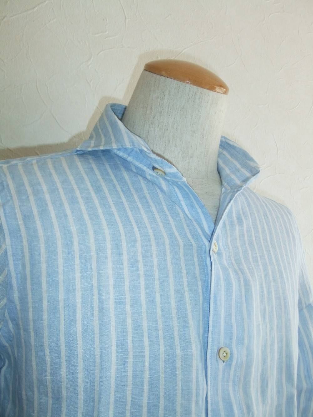 SERGIO LINEN STRIPE SHIRT リネンシャツ