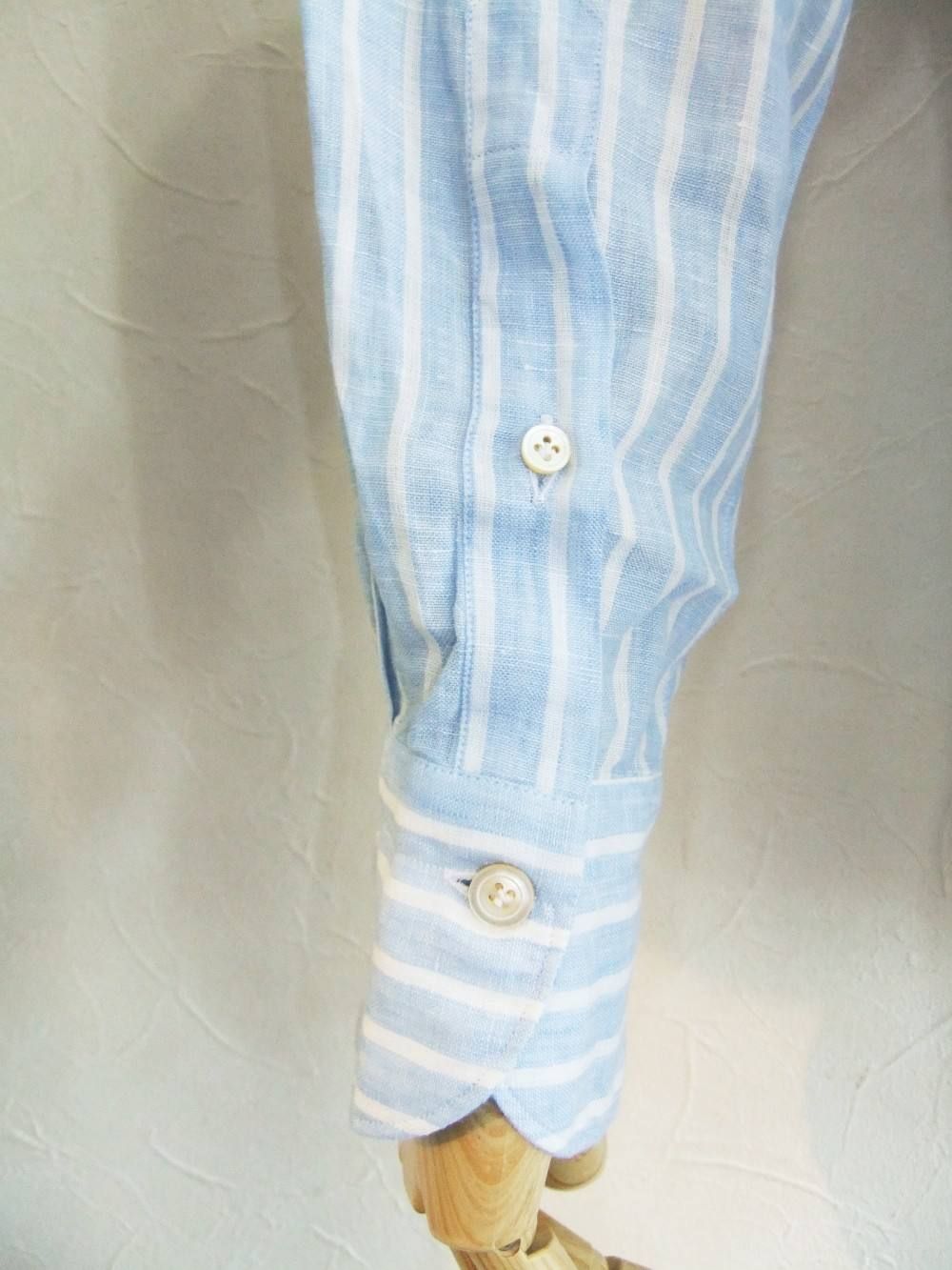 SERGIO LINEN STRIPE SHIRT リネンシャツ