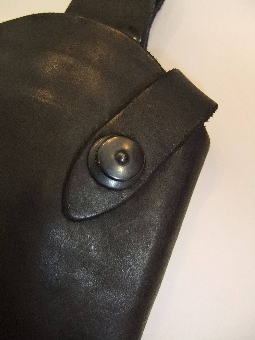 SAINT SBURY ベルギーショルダー製品染め ウェストバッグ(Black) 190-01BK