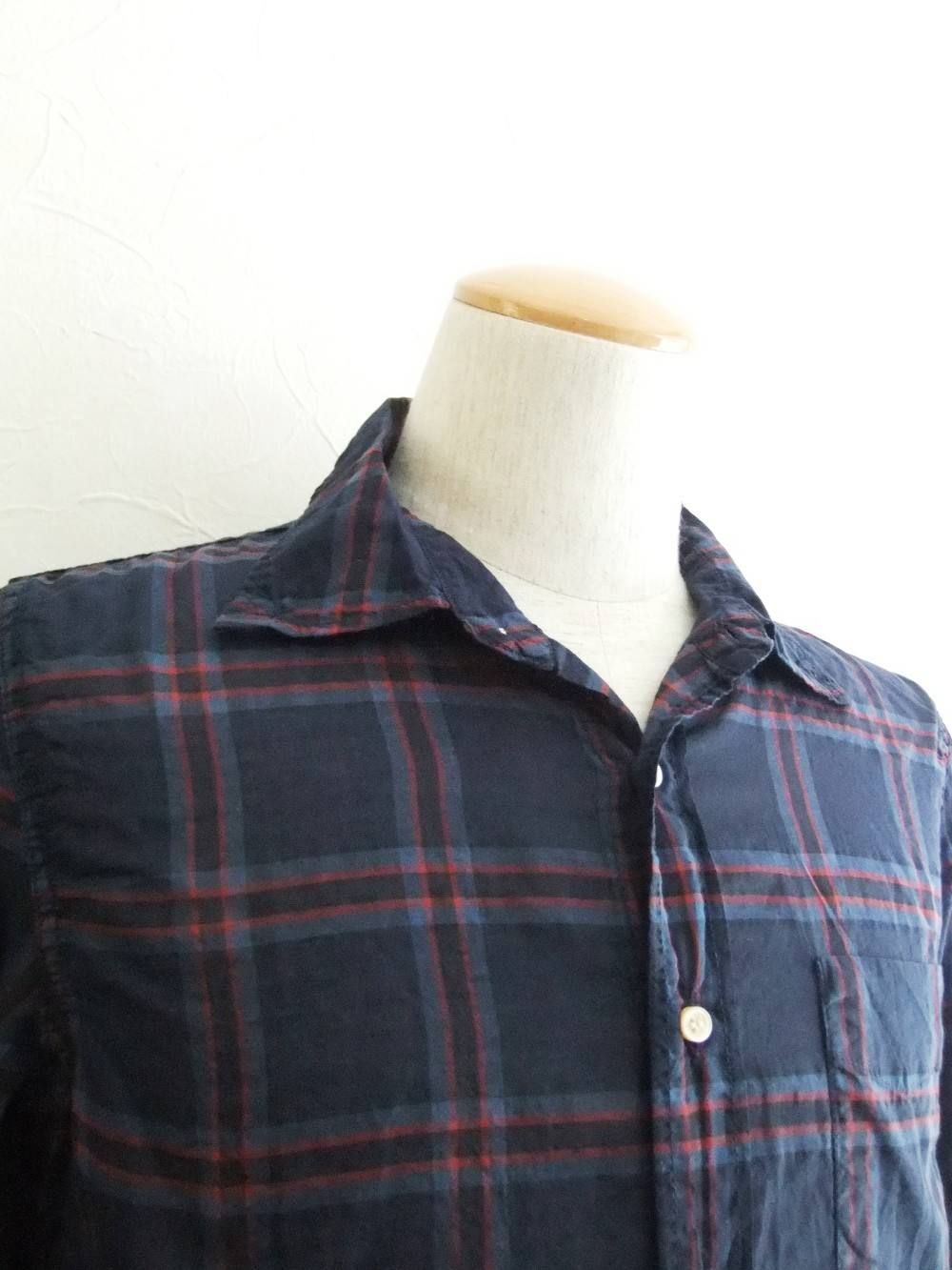 DYEING CHECK SHIRT ガーゼシャツ