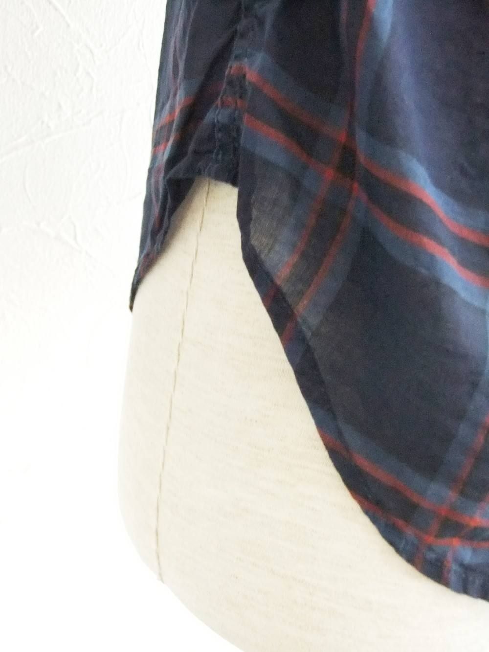 DYEING CHECK SHIRT ガーゼシャツ