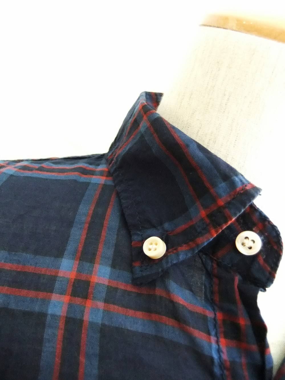 DYEING CHECK SHIRT ガーゼシャツ