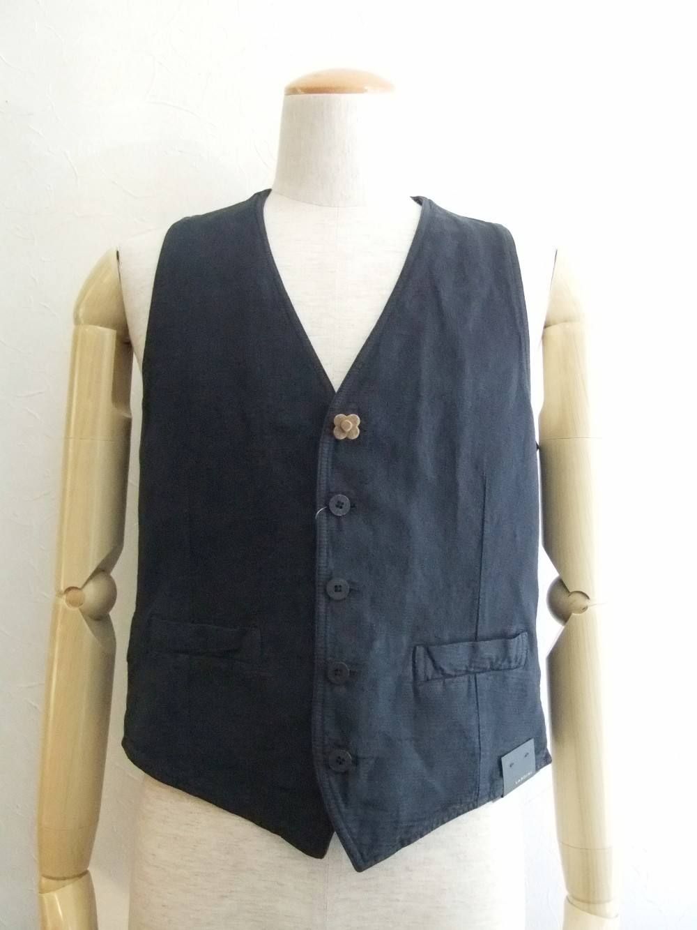 LINEN COTTON VEST 77017-R46212/851DS