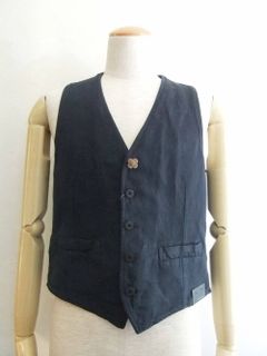LINEN COTTON VEST 77017-R46212/851DS