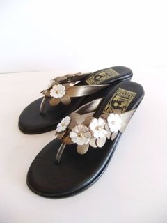 LEATHER FLOWER FLOWER SANDLE(レザーフラワーサンダル)