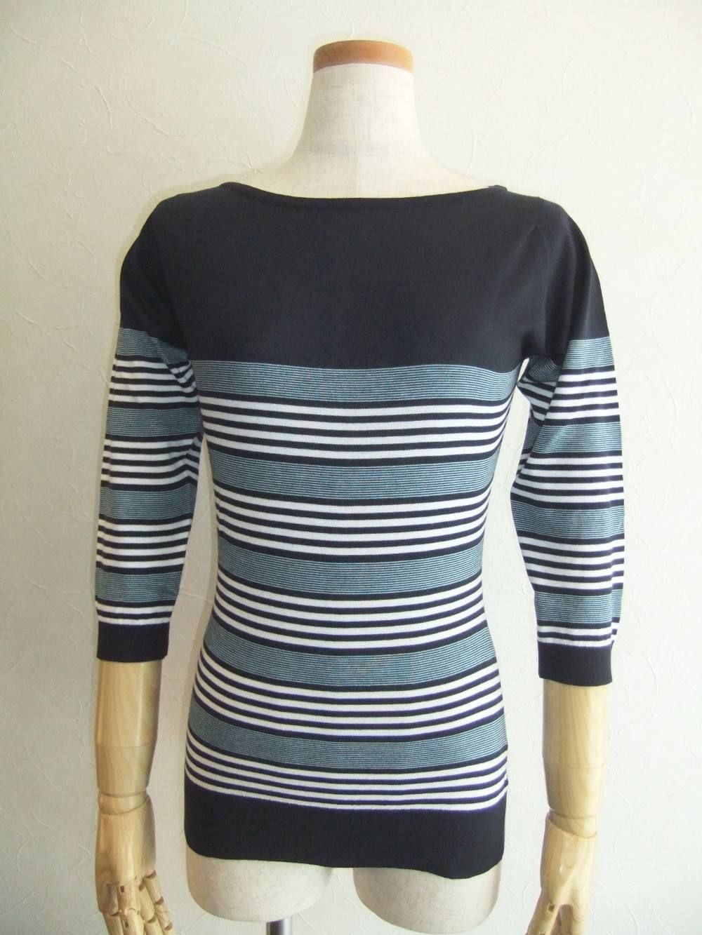 STRIPED SWEATER BOAT NK
