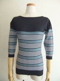 STRIPED SWEATER BOAT NK