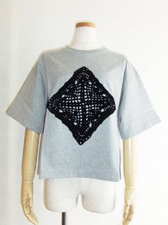 BLANC basque (ブランバスク) レースモチーフ Tシャツ