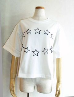 BLANC basque (ブランバスク) スター刺繍 Tシャツ