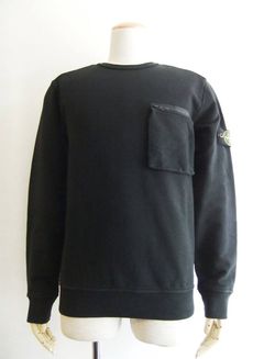 STONE ISLAND (ストーン アイランド) ポケットジップ クルーネック スウェット