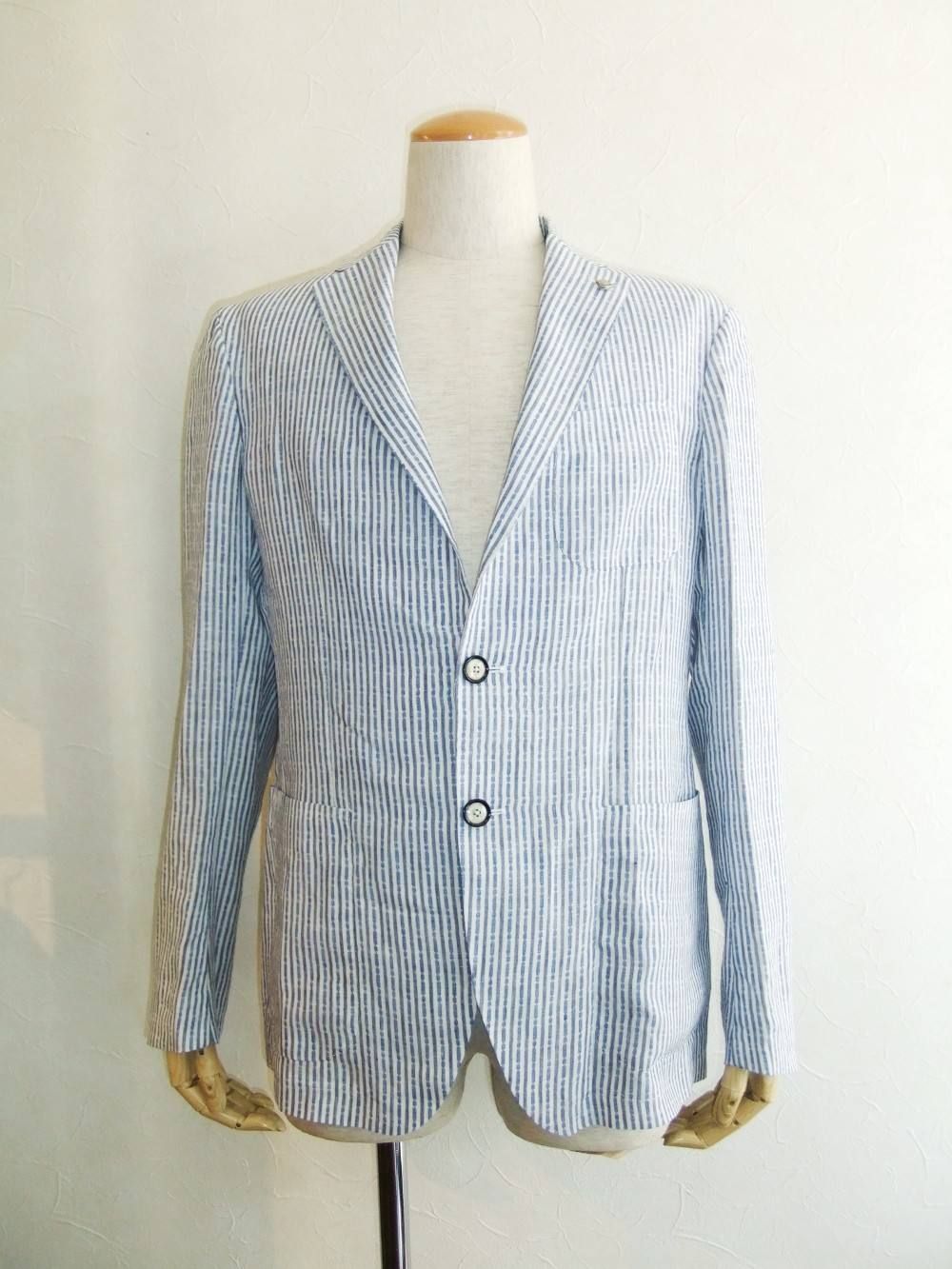 LINEN STRIPE JACKET シャツジャケット