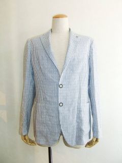 LINEN STRIPE JACKET シャツジャケット