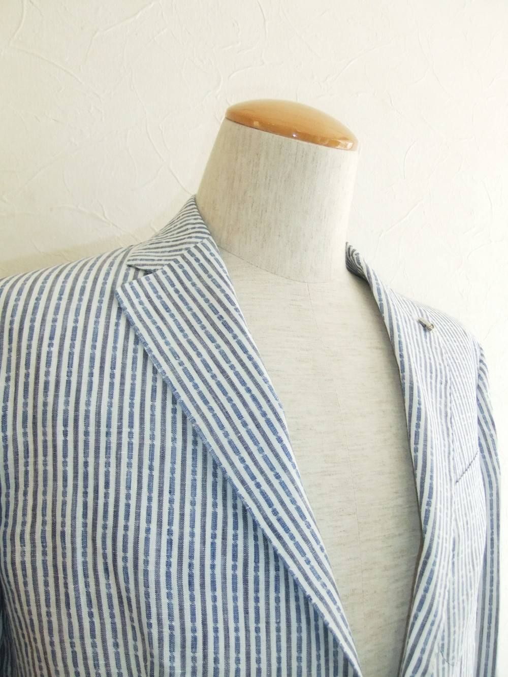 LINEN STRIPE JACKET シャツジャケット