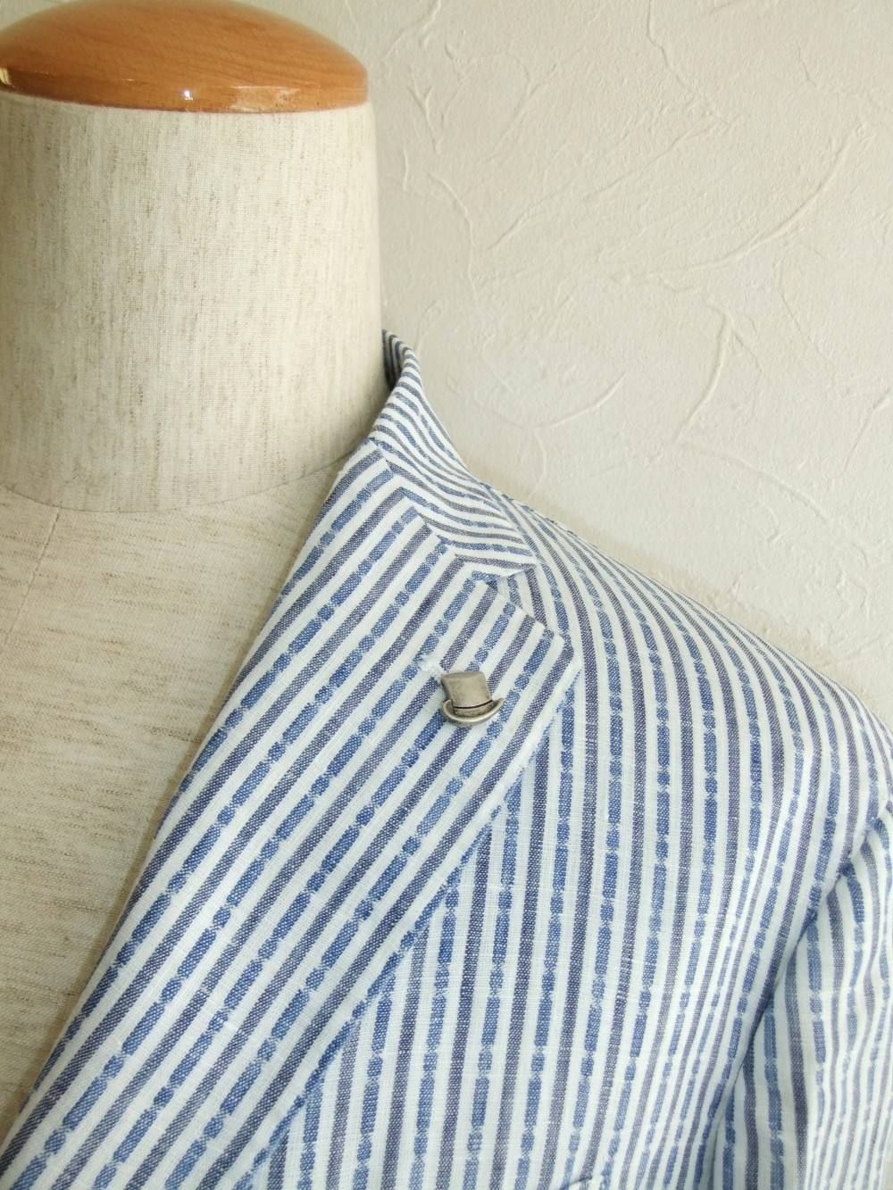LINEN STRIPE JACKET シャツジャケット
