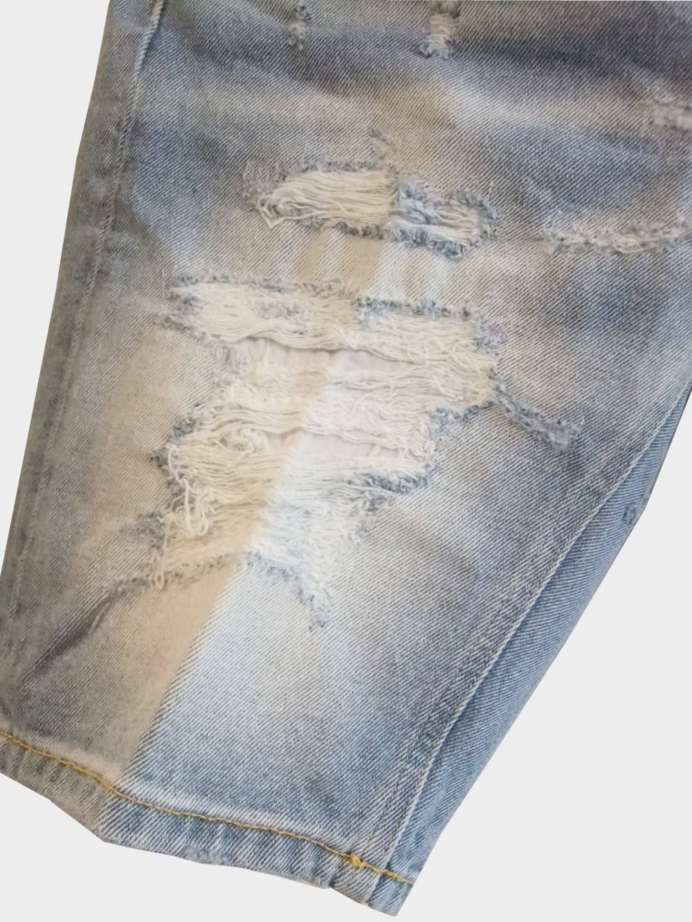 P.M.D.S (ピーエムディーエス) ダメージデニム DAMAGE SHORT JEANS