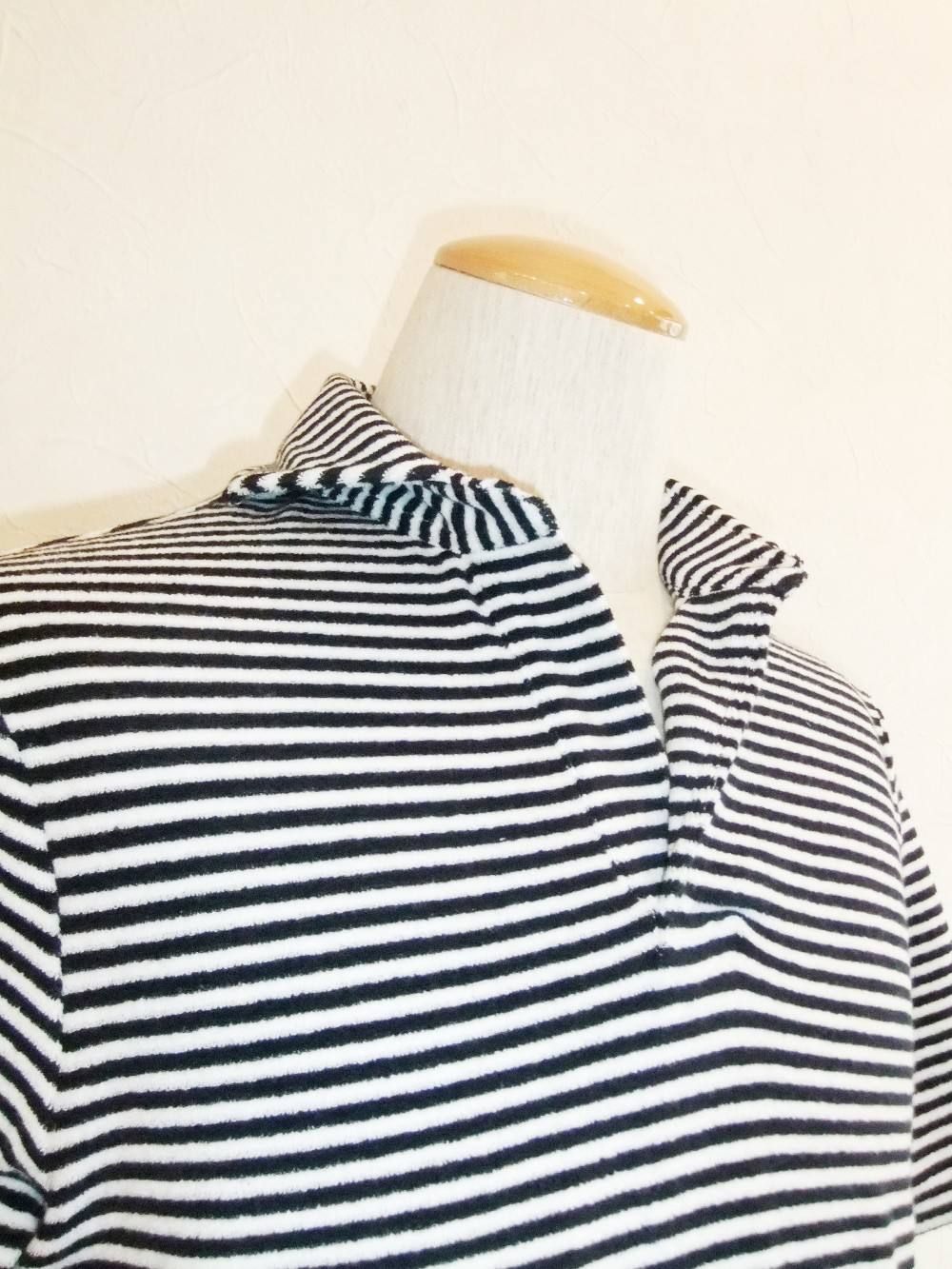 PILE STRIPE POLO T-SHIRT