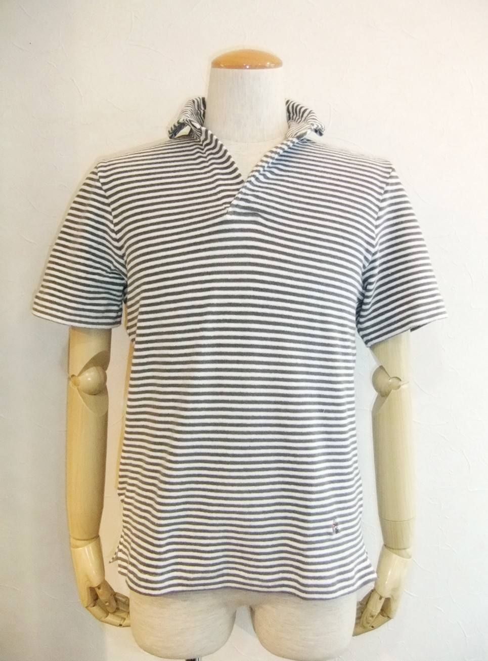PILE STRIPE POLO T-SHIRT
