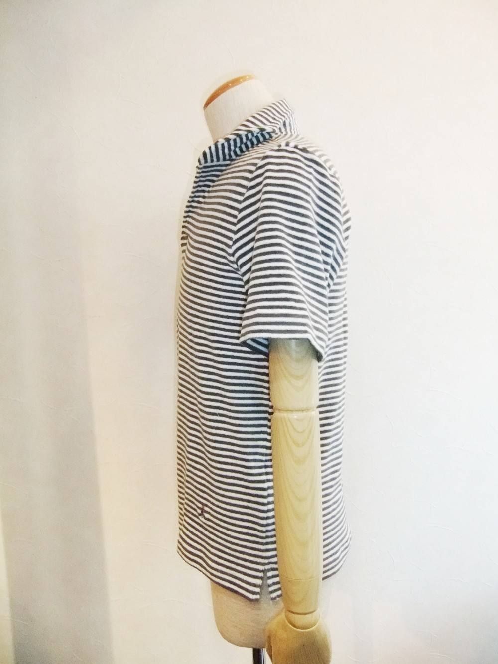 PILE STRIPE POLO T-SHIRT