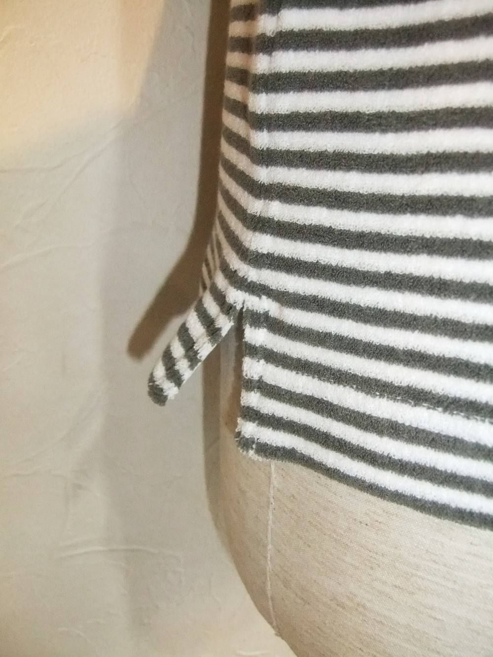PILE STRIPE POLO T-SHIRT