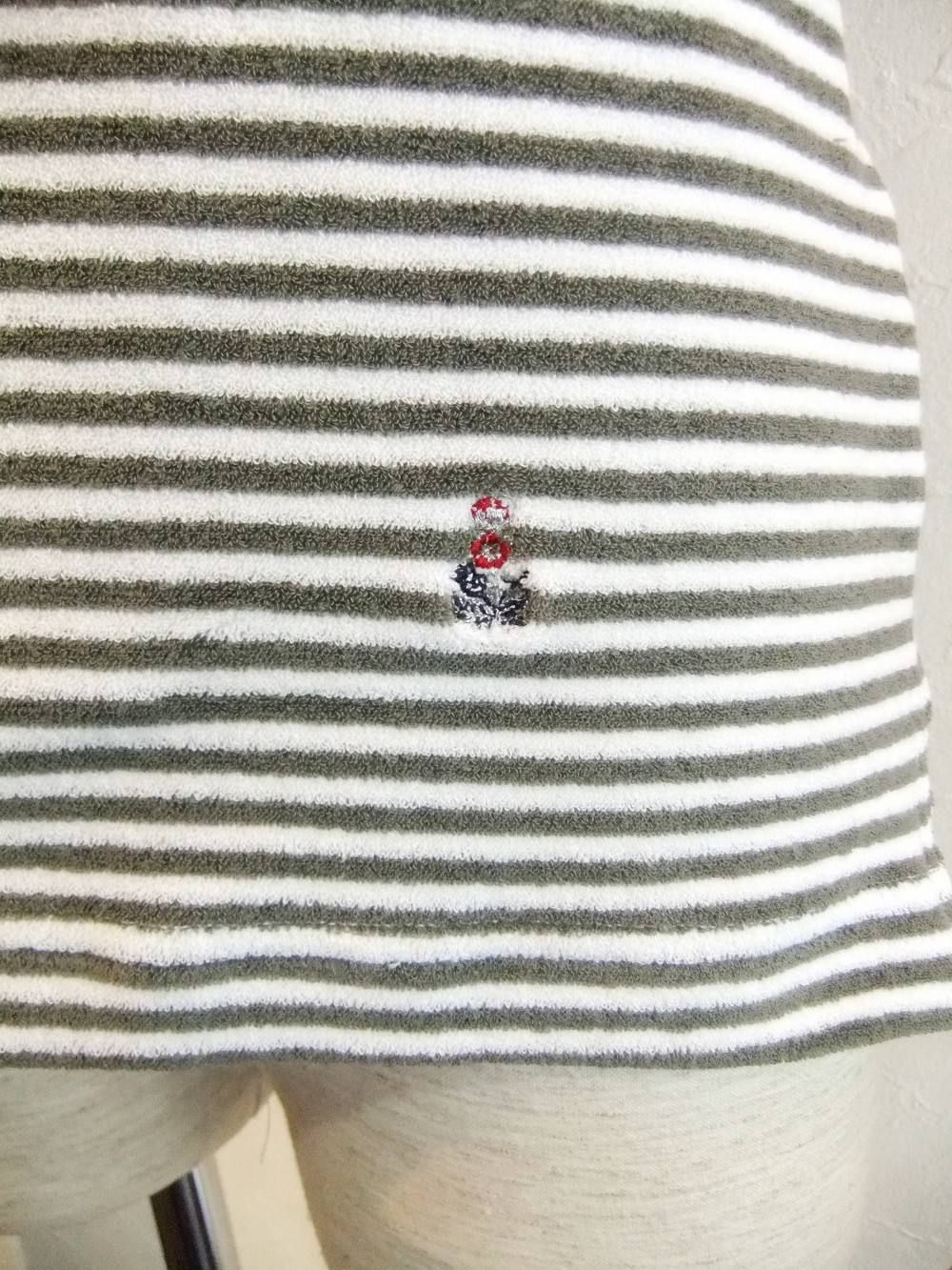 PILE STRIPE POLO T-SHIRT