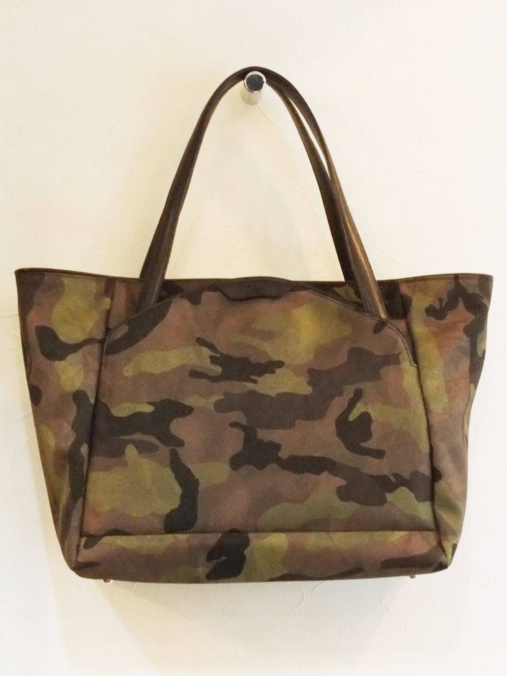 WIDTH TOTE BAG  (Camo×Bk)