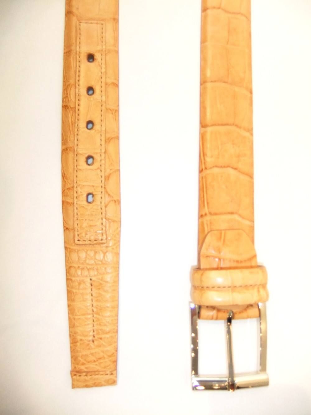 CROCODILE LEATHER BELT