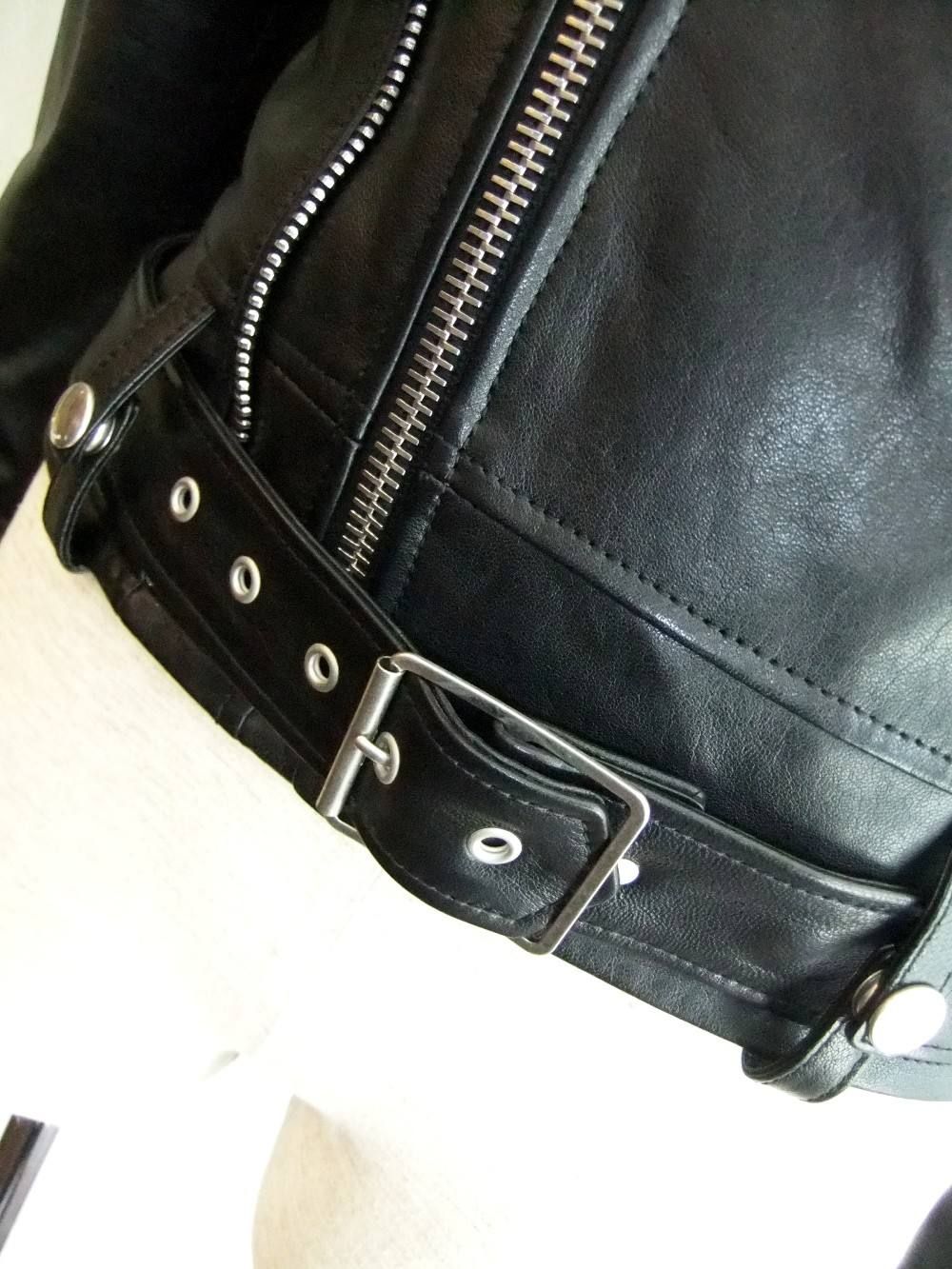 DOUBLE ZIP LEATHER JACKET