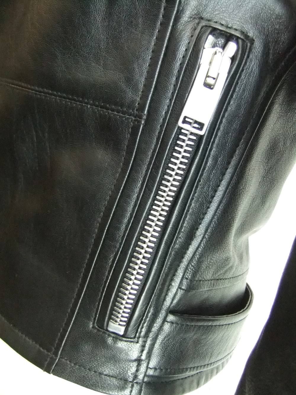 DOUBLE ZIP LEATHER JACKET